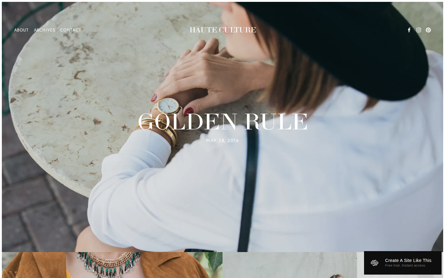 Haute template preview
