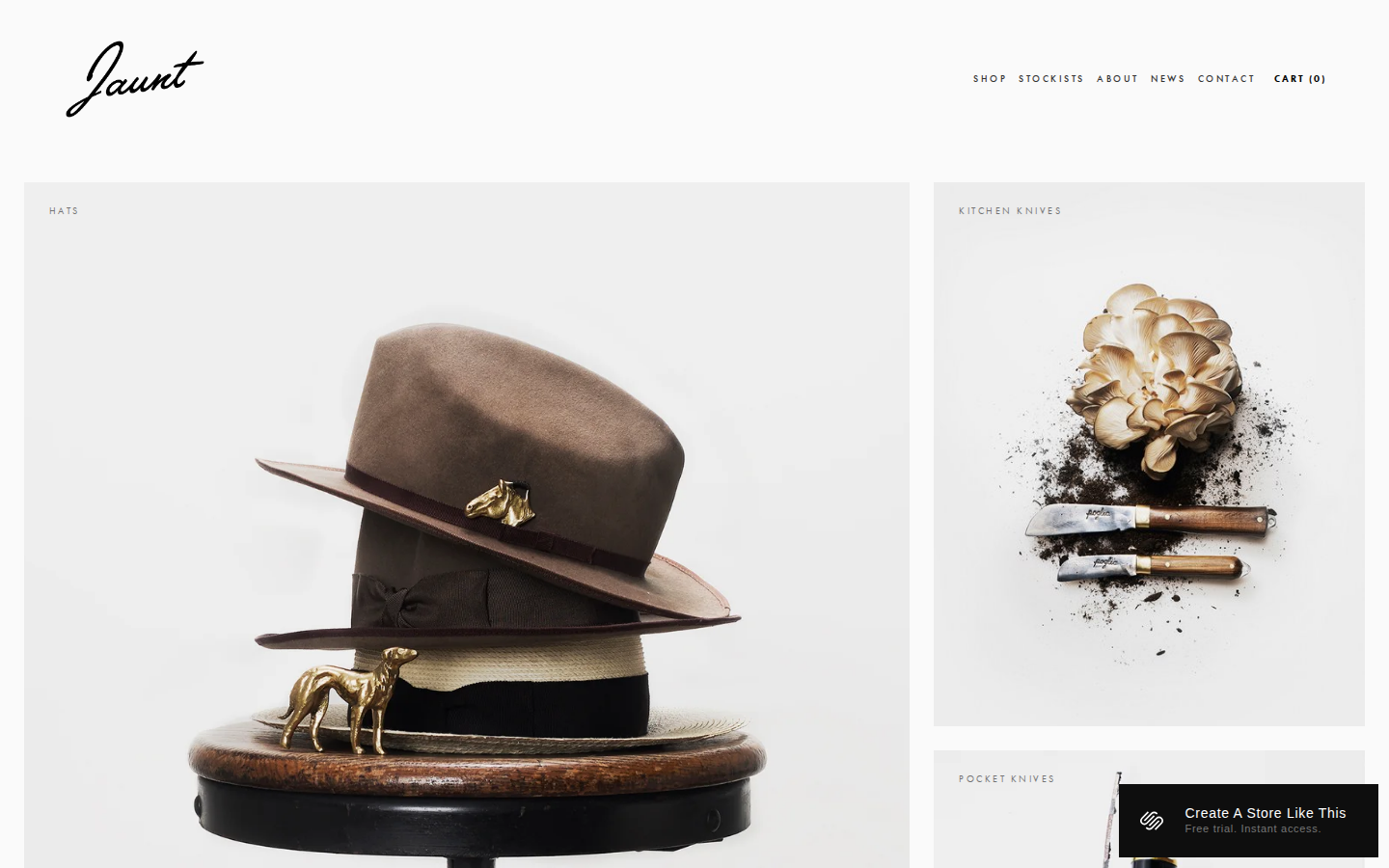 Jaunt template preview