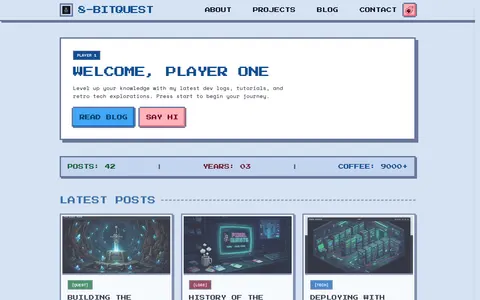 8-BitQuest template preview