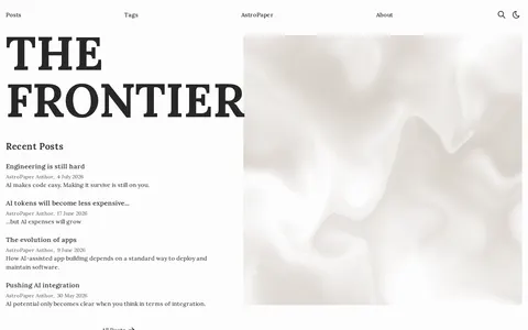 Astro Blog Template Warp template preview