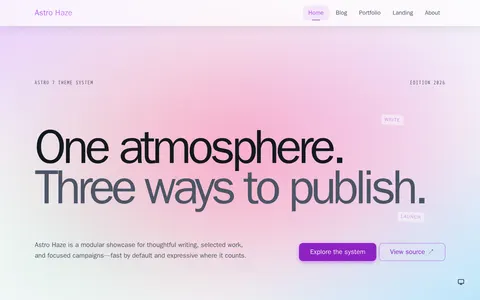 Astro Haze template preview
