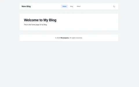 Mare Blog template preview