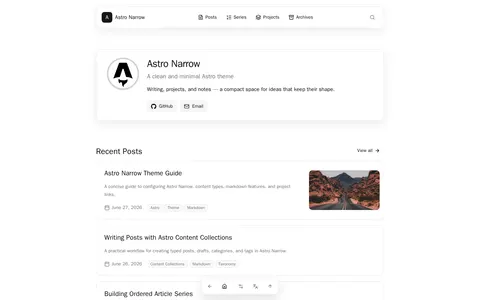 astro-narrow template preview