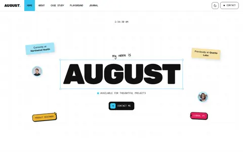 August template preview