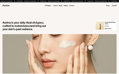 Aureva template preview