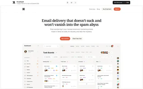 Brightlight Astro + EmDash CMS template preview