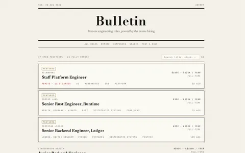 Bulletin template preview