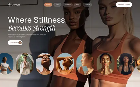 Calmlyss - Health & Wellness Website Astro Theme template preview