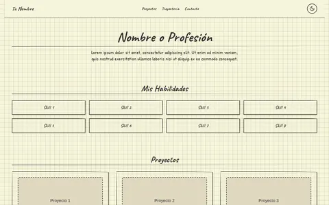 Classic Notebook Portfolio template preview