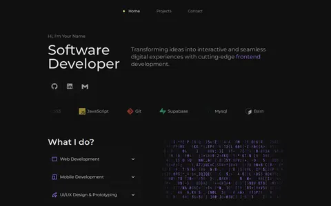 Darkminimal template preview