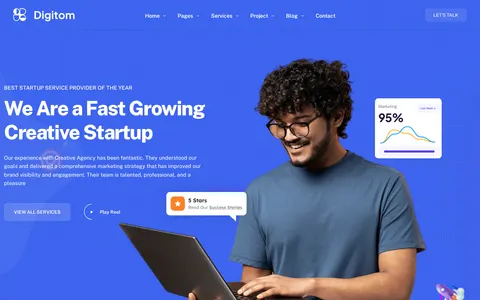 Digitom - Digital Agency Astro Template template preview