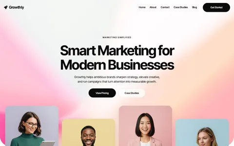 Growthly — Marketing Agency Theme template preview