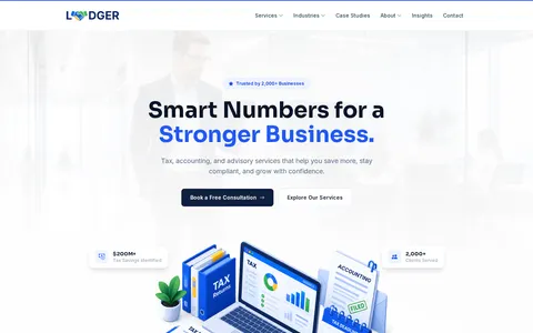 Ledger — Tax, Accounting & Advisory Astro Website Theme template preview