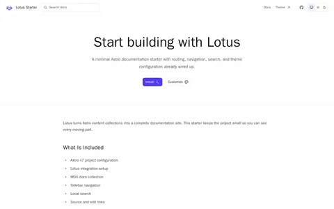 lotus template preview