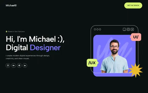 Michael — Designer Portfolio Theme template preview
