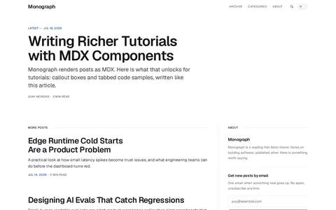 Monograph template preview