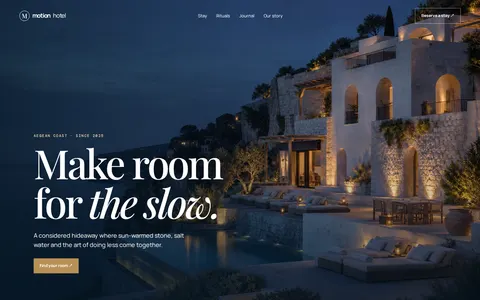 MotionHotel – Premium Astro Boutique Hotel Theme template preview