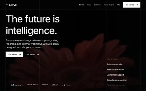 Nerve - AI Automation Astro Theme template preview