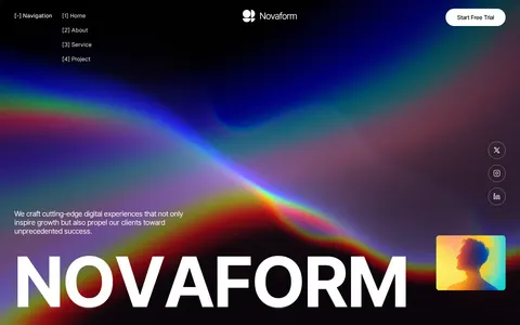 Novaform - Portfolio & Agency Website Astro Theme template preview