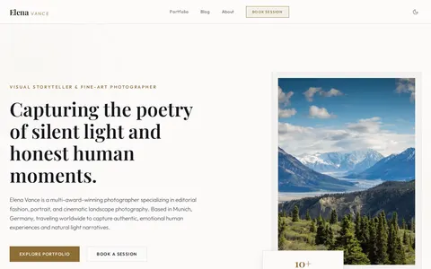 PhotographerFolio - Premium Astro Portfolio Theme for Photographers template preview