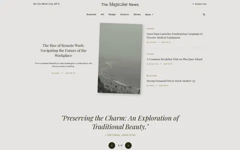 The Magazine News template preview