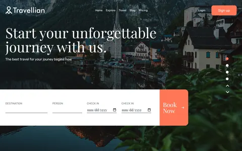Travellian - Travel Agency Landing Page template preview