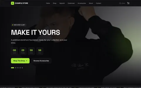 Vortexwear — Premium Astro E-commerce Theme template preview
