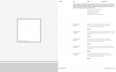 Wireframe F583 template preview