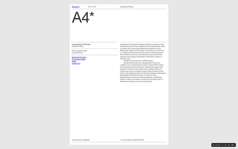 Graphic B500 template preview