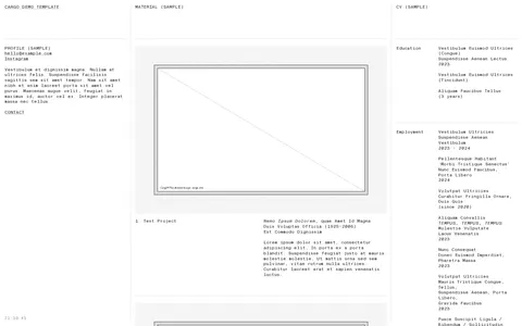 Wireframe K384 template preview