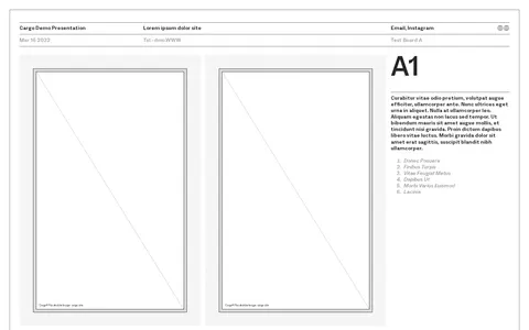 Wireframe B534 template preview