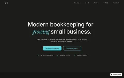 Accountant darkmode template preview