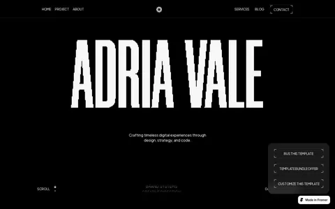 ADRIA VALE template preview