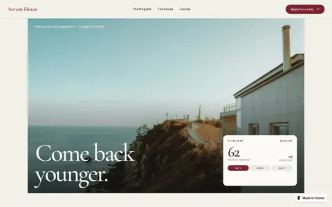 Aevum House — Luxury template preview
