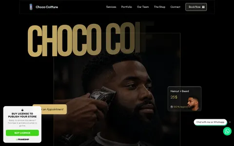 AfroBarbershop template preview