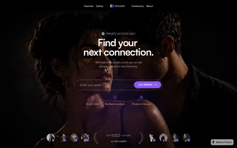 Afterdark Dating template preview
