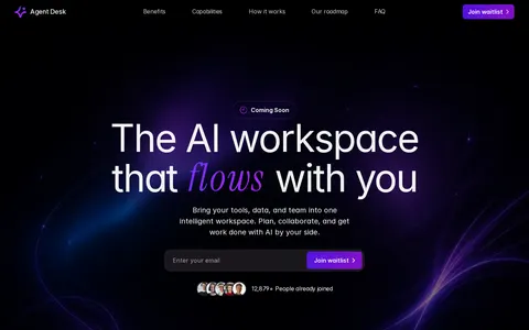 Agent Desk template preview