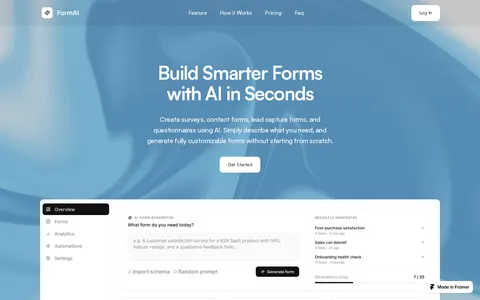 AiForms template preview
