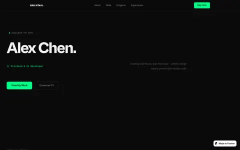 Alex Pfolio template preview
