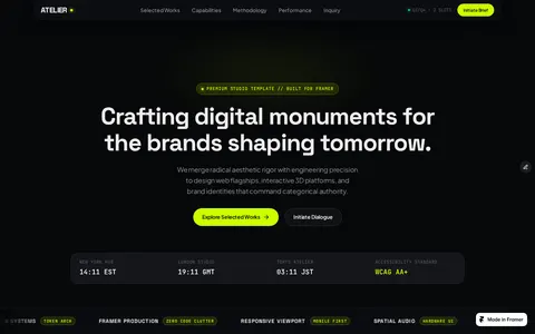 ATELIER Studio template preview