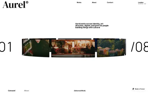 Aurel Index template preview