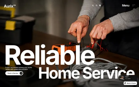 Aurix Home template preview