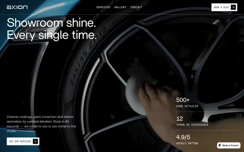 Axion Studio template preview
