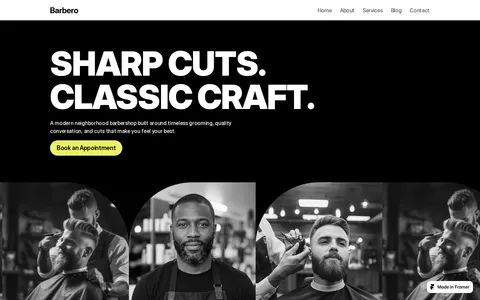 Barbero template preview