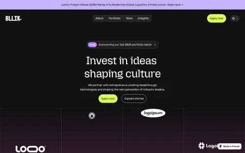 Bllik Ventures template preview