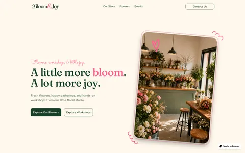 Bloom & Joy template preview