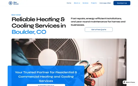 BlueBreeze HVAC template preview