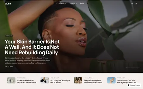 Blush Magazine template preview