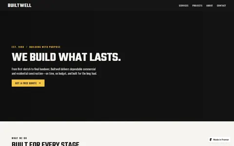 Builtwell template preview