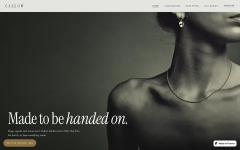 Callow template preview